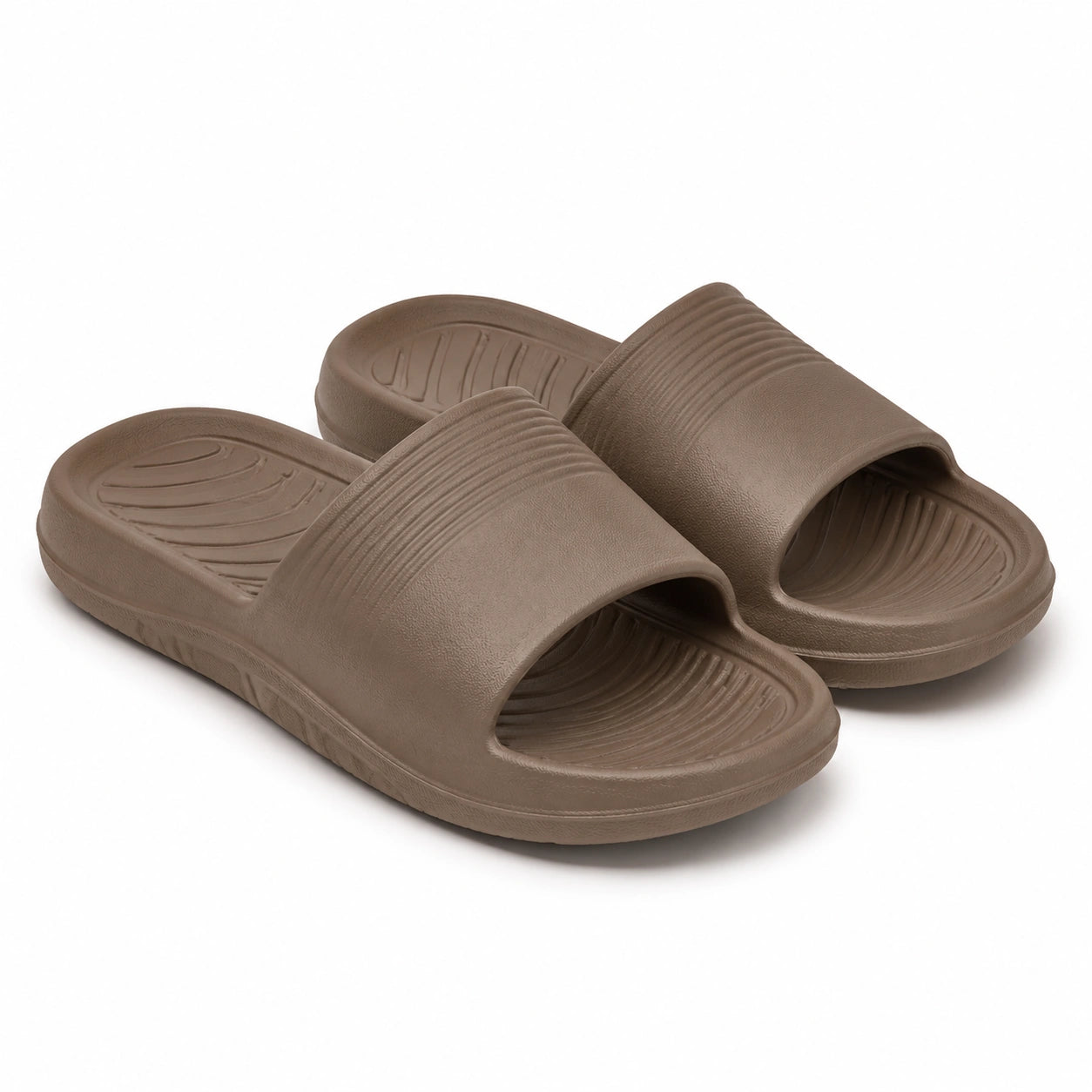 Badeschuhe Größe 38/39 aus EVA Braun rutschhemmende Pantoletten für Bad und Freizeit