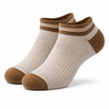 Knöchelsocken Größe 35-38 Textil Beige Braun gerippt