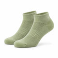 Sneakersocken 39-42 Hellgrün aus Textilstrick mit Mesh-Zonen