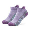 Sportsocken 43-46 Textil Lila Grau mit geripptem Bund