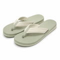 Flip-Flops Größe 40/41 mit Textilriemen in Salbeigrün Creme für Sommer